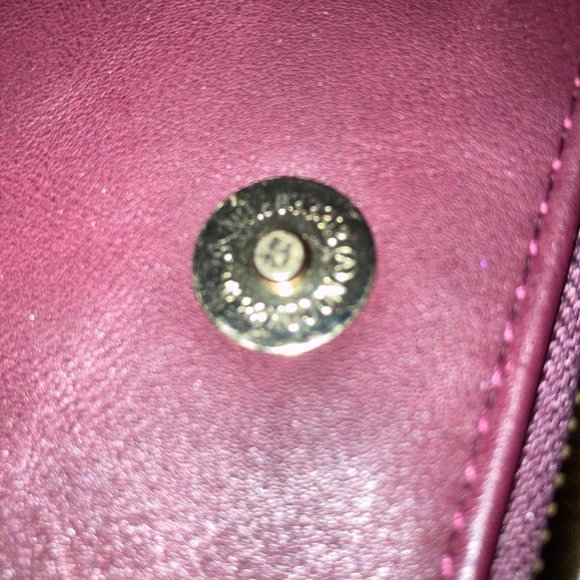 🔥HP🔥 AMETHYST CLUTCH BAG/ EMBROIDERED GEOMETRIC DETAIL & GOLD CHAIN STRAP - Picture 6 of 8